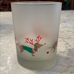 Culver Hoilday Dachshund Frosted 13.5 oz tumbler.
